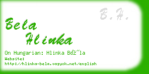 bela hlinka business card